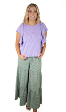 Lavender Ruffle Sleeve Top