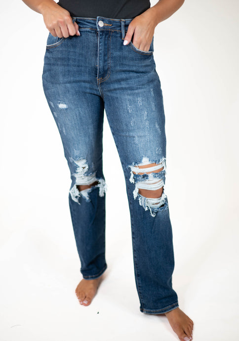 High Rise Straight Leg Jeans
