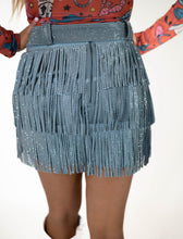 Blue Fringe Skort