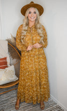 Mustard Floral Maxi Dress