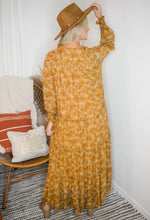 Mustard Floral Maxi Dress