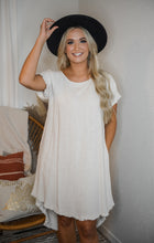 Oatmeal Linen Frayed Dress