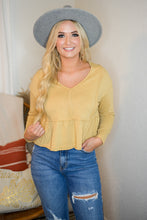 Mustard Long Sleeve Crop Top