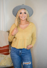 Mustard Long Sleeve Crop Top