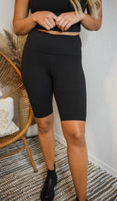 Plus Size Black Biker Shorts