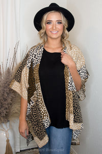 Toffee Leopard Kimono