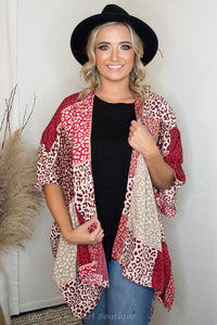 Red Leopard Kimono