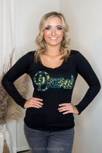 Duval Black V Neck Long Sleeve