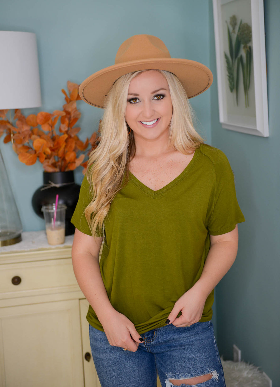 Olive Comfy Top