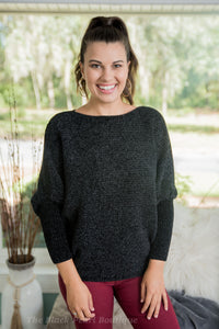 Black Dolman Sleeve Sweater