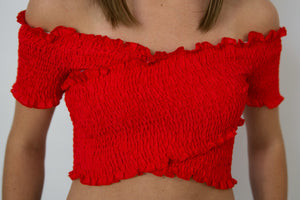 Red Crop Top