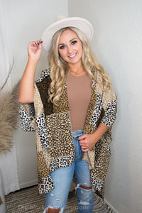 Toffee Leopard Kimono