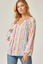 Ivory Multi Print Top