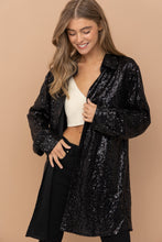 Black Sequins Shirt/Dress