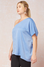 Chambray One Shoulder Top