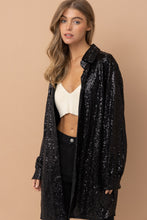 Black Sequins Shirt/Dress
