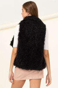 Black Fur Vest