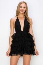 Black Ruffled Mini Dress