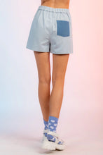 Denim Color Block Shorts