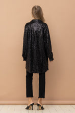 Black Sequins Shirt/Dress