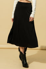Black Satin Skirt