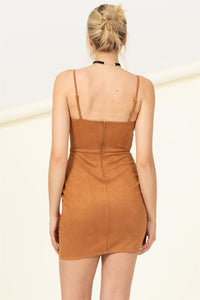 Camel Keep Me Company Bodycon Dress
