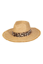 Leopard Strap Straw Hat