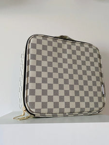 White Checker Glamour Stash Bag