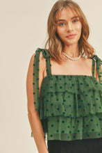 Hunter Green Polka Dot Top