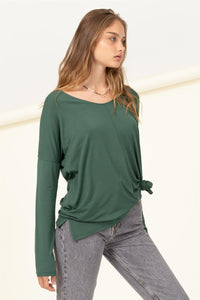 Hunter Green Oversized Top