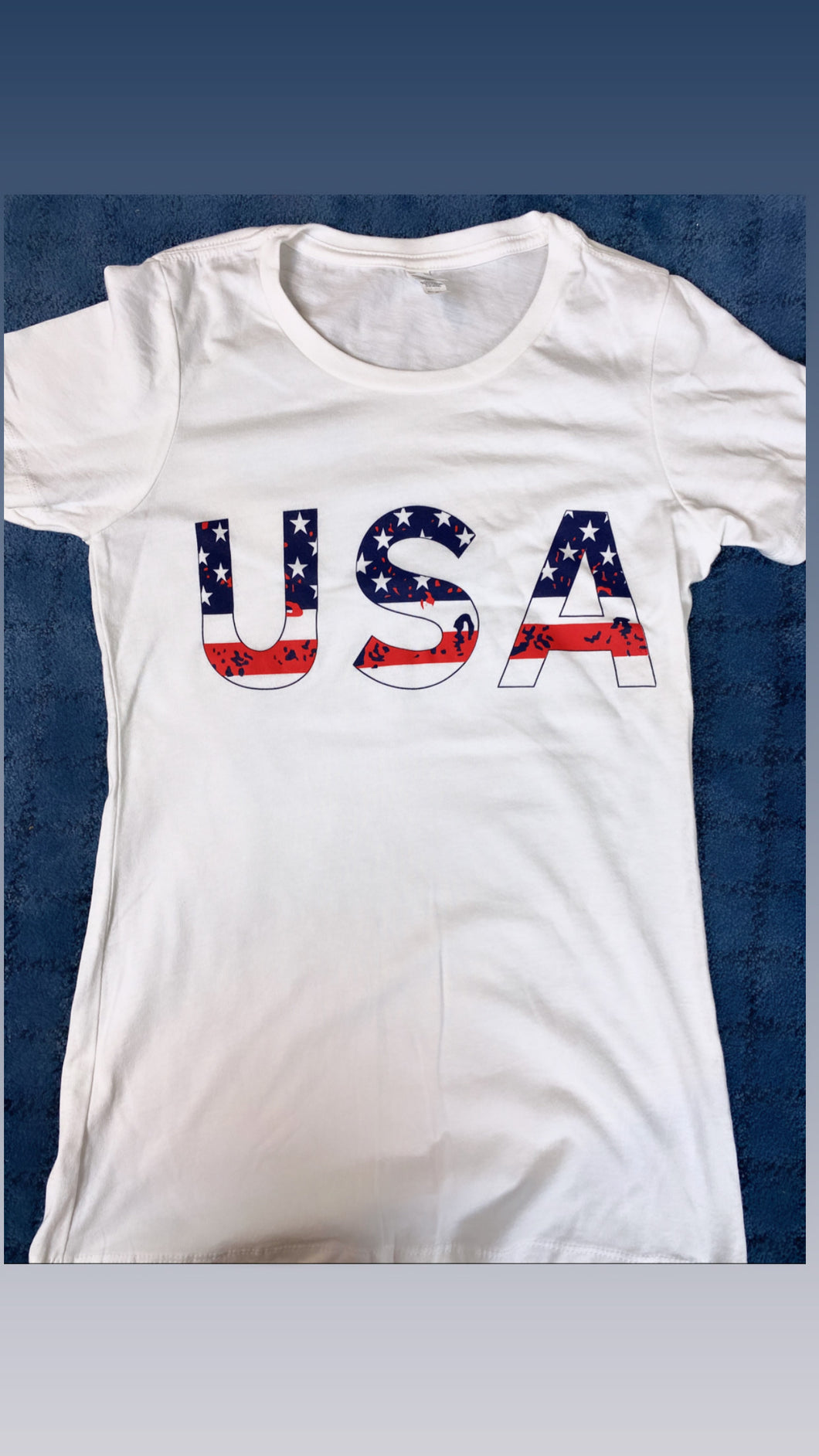 White USA short sleeve