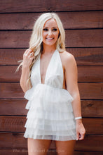 White Ruffled Mini Dress