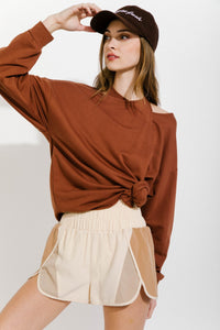 Beige Active Wear Shorts