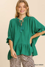 Green Linen Top