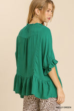 Green Linen Top