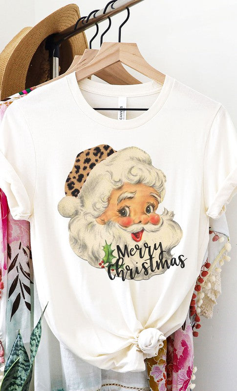 Ivory Merry Christmas Santa Tee