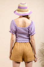 Lavender Ruched Crop Top