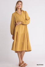 Mustard Long Sleeve Maxi