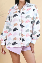 Cowgirl Hat Button Up Top