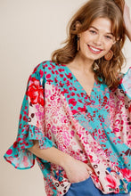 Floral/Animal Print Top