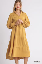 Mustard Long Sleeve Maxi