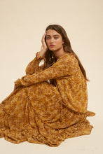 Mustard Floral Maxi Dress