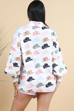 Cowgirl Hat Button Up Top