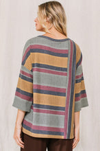 Mustard/Olive Striped Top
