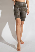 Olive Camo Biker Shorts