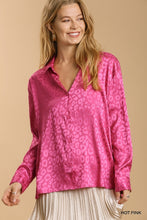 Pink Silk Leopard Top