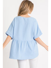 Sky Blue Babydoll Top