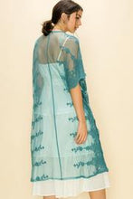 Teal Lace Kimono