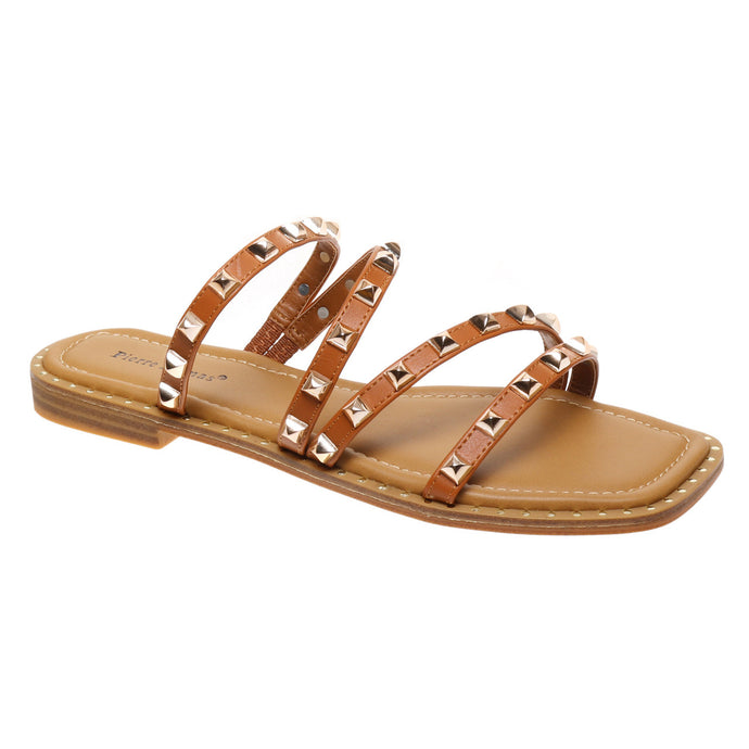 Tan Studded Sandals