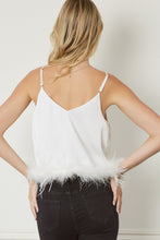 White Satin V Neck Tank